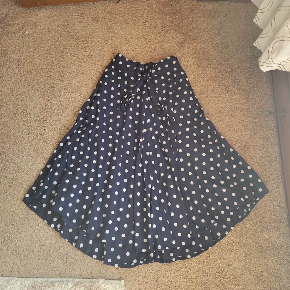 Polka Dot Midi Skirt | size small